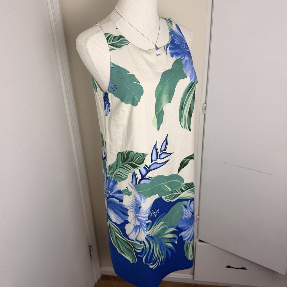 Tommy Bahama Darcy Floridian Floral Sleeveless Shift Dress Size XS 100%Silk